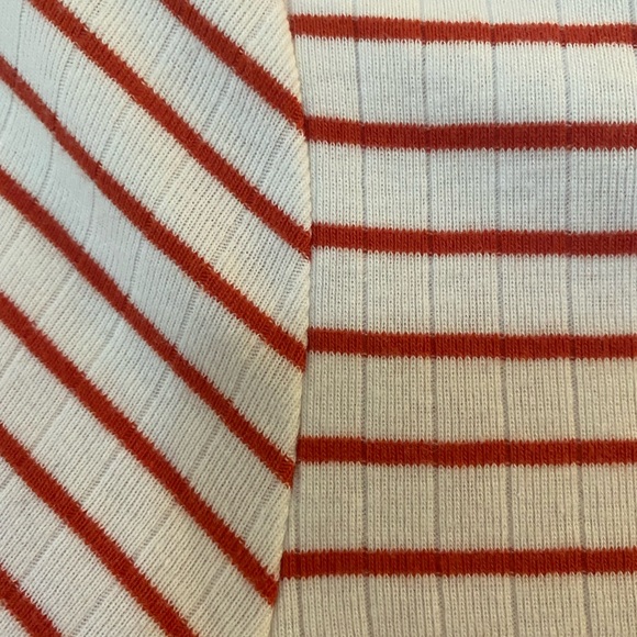 Forever 21 Red and White Striped Short Sleeve Shirt - Picture 5 of 5